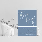 Het is een jongen! Stoere Blauwe Moderne Jongens B Kaart