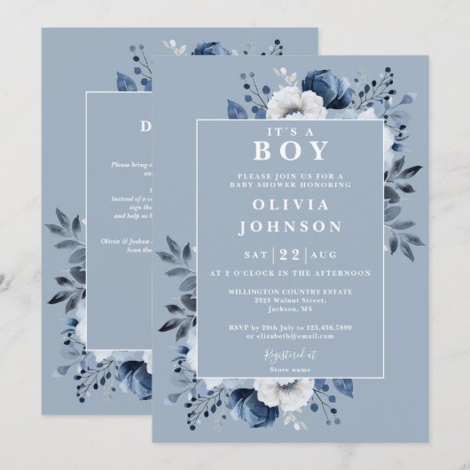 Het is een jongen stoffige blauwe bloem alles in é kaart (Voorkant / Achterkant)