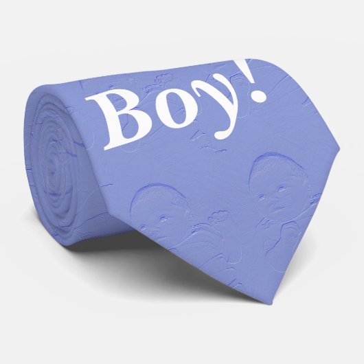 Het is een jongen! stropdas (Opgerold)