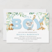 Het is een jongen Struik baby baby douche uitnodig Kaart (Voorkant)