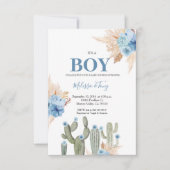 Het Is Een Jongen Taco 'bout Love Blauwe Bloemen B Kaart (Voorkant)