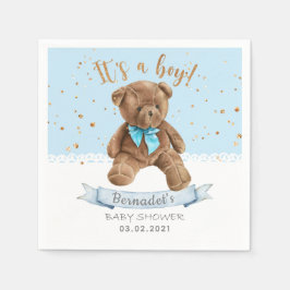 Het is een jongen! Teddy Bear Baby shower Servet