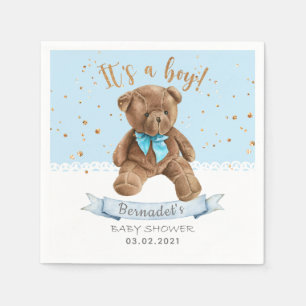 Het is een jongen! Teddy Bear Baby shower Servet