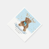 Het is een jongen! Teddy Bear Baby shower Servet (Hoek)