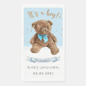 Het is een jongen! Teddy Bear Baby shower Servet (Voorkant)