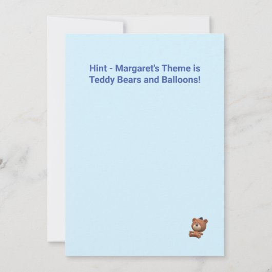 Het is een Jongen Teddy Bear en Balloons Theme Inv Kaart (Achterkant)