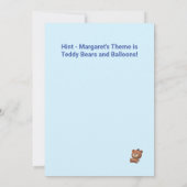 Het is een Jongen Teddy Bear en Balloons Theme Inv Kaart (Achterkant)