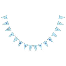 Het is een Jongen Teddy Bear en Balloons Vlaggetjes