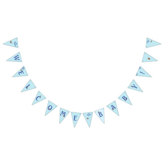 Het is een Jongen Teddy Bear en Balloons Vlaggetjes (Alle)