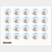 Het is een Jongen Teddy Bear Ronde Sticker (Vel)