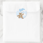 Het is een Jongen Teddy Bear Ronde Sticker (Tas)