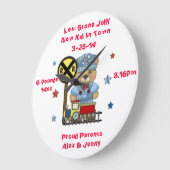 Het is een Jongen Teddy-beer Train Grote Klok (Hoek)