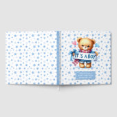 Het is een jongen teddy gastenboek voor feest heri (Volledig)