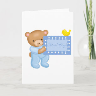 Het is een jongen - teddybeer aankondiging