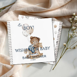 Het is een Jongen Teddybeer & Ballonnen Wensen voo Notitieboek
