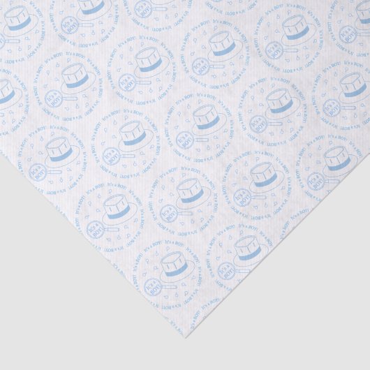 Het is een jongen! tissuepapier (Detail)