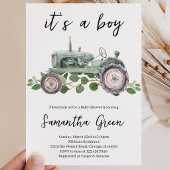 Het is een jongen Tractor Baby Shower Kaart