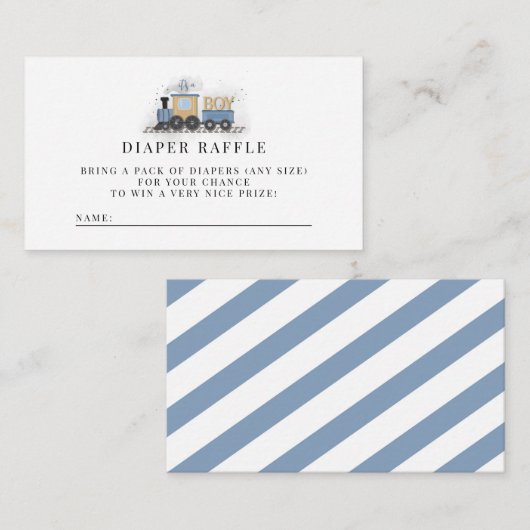 Het is een jongen | Treinluier Raffle Kaart (Voorkant / Achterkant)