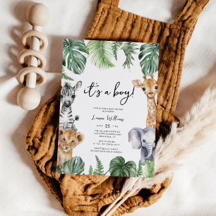 Het is een jongen tropisch Oerwoud safari Baby sho Kaart