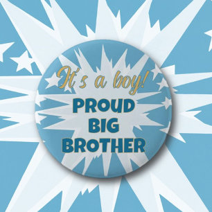 Het is een jongen! Trotse Big Brother Button