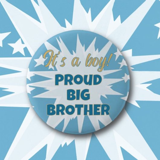 Het is een jongen! Trotse Big Brother Button