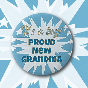 Het is een jongen! Trotse oma Button