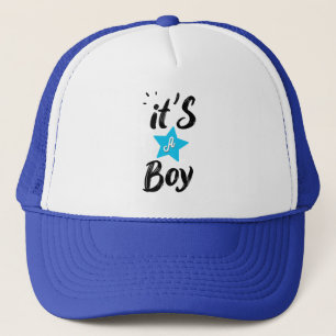 Het is een jongen trucker pet