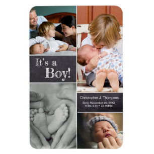 Het is een jongen! Tweede Baby voor multi-fotocoll Magneet