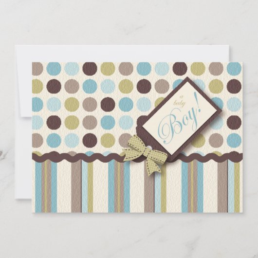 Het is een jongen! Uitnodiging (Voorkant)