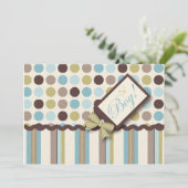 Het is een jongen! Uitnodiging (Staand voorkant)