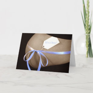 "Het is een jongen!" uitnodiging tot baby shower