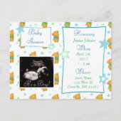 Het is een jongen, Ultrasound Pic Baby shower Invi Uitnodiging Briefkaart (Voorkant)