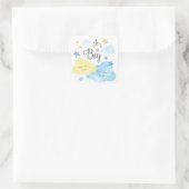 Het is een jongen vierkante sticker (Tas)