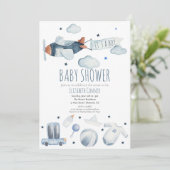 Het is een jongen Vliegtuig Waterverf Shower Uitno Kaart (Staand voorkant)