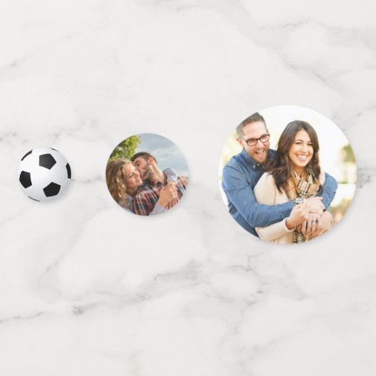 Het is een jongen! Voetbal Thema Gecoed Baby showe Confetti (Achterkanten)