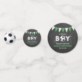 Het is een jongen! Voetbal Thema Gecoed Baby showe Confetti (Voorkanten)