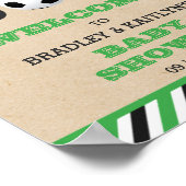 Het is een jongen! Voetbal Theme Baby shower Welko Poster (Hoek)