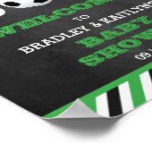 Het is een jongen! Voetbal Theme Baby shower Welko Poster (Hoek)