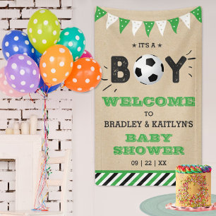 Het is een jongen! Voetbal Theme Baby shower Welko Spandoek