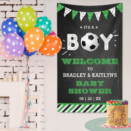 Het is een jongen! Voetbal Theme Baby shower Welko Spandoek