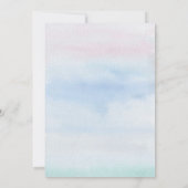 Het is een jongen. Waterverf blauw nautisch baby s Kaart (Achterkant)