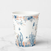 Het is een Jongen Waterverf onder het Zee Baby sho Papieren Bekers (Rechts)