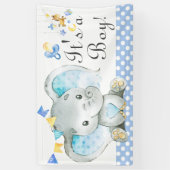 Het is een jongen! Waterverf van Baby shower met o Spandoek (Verticaal)