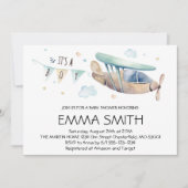 Het is een Jongen Waterverf-vlieger Baby Boy Showe Kaart (Voorkant)