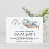 Het is een Jongen Waterverf-vlieger Baby Boy Showe Kaart (Staand voorkant)