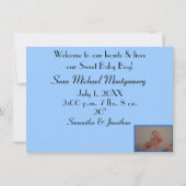 Het is een Jongen Wiggly Toes Foto Geboorteaankond Kaart (Achterkant)