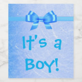 "Het is een jongen" Wijnflesetiket Wijn Etiket (Enkel label)