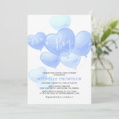 Het is een Jongen Zacht Blauw Baby shower Kaart (Staand voorkant)