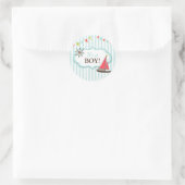 Het is een Jongen Zeilboot Baby shower Stickers (Tas)