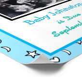 Het is een jongen, Zwangerschap Aankondiging Ultra Poster (Hoek)